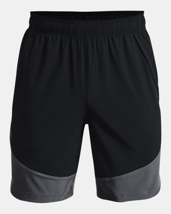男士UA HIIT Woven Colorblock短褲, Black, pdpMainDesktop image number 4